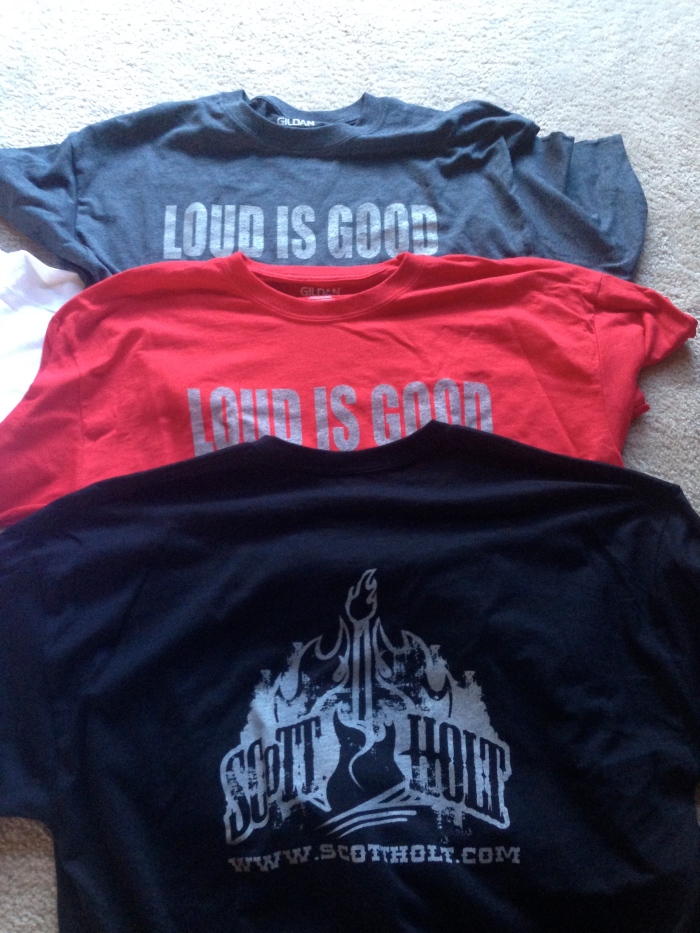 FRESH HOT T-SHIRTS! RIGHT OUT OF THE KITCHEN! FLY YOUR LOUD IS GOOD COLORS TODAY!
